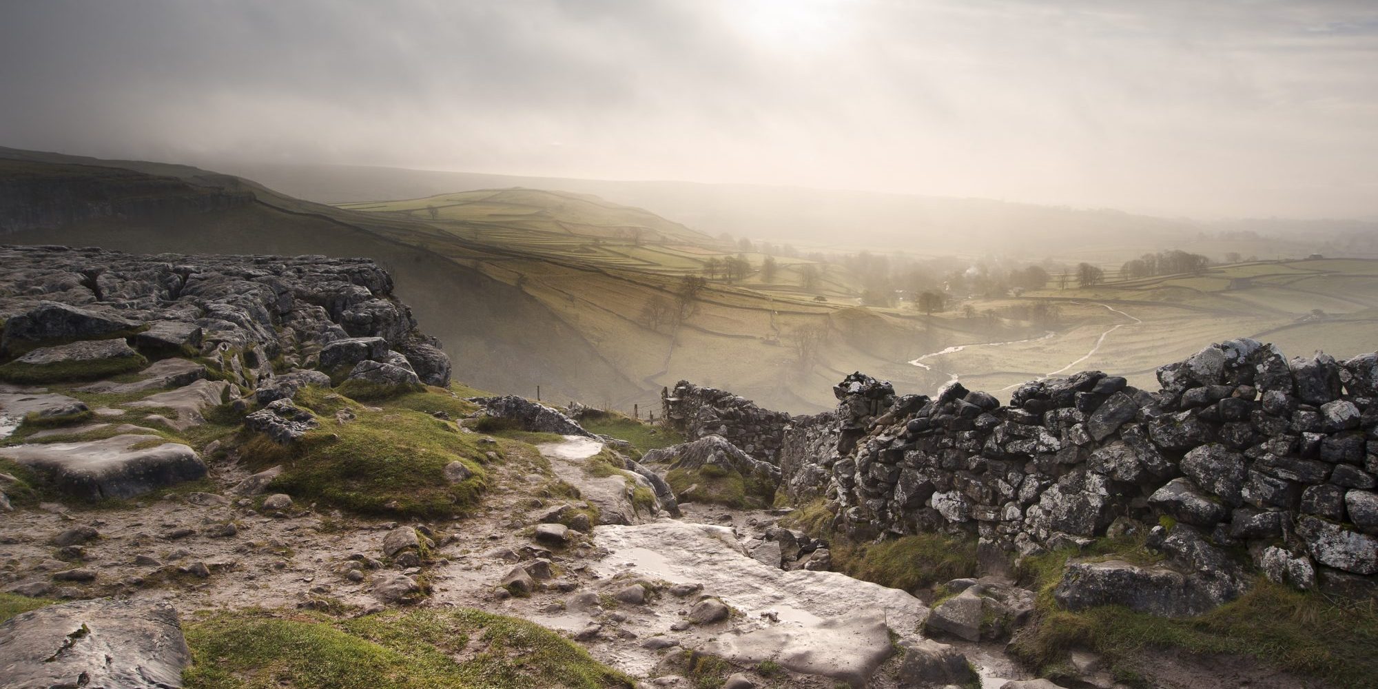 photo from the top of malham cove